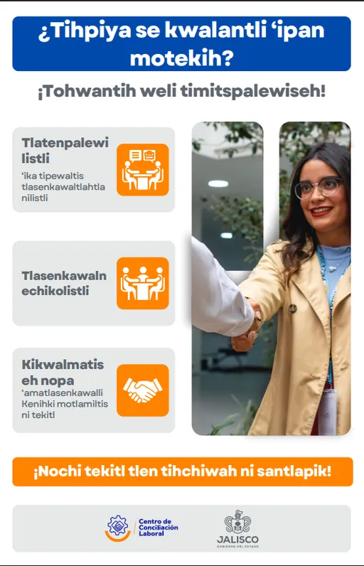 ¿Tihpiya se kwalantli ‘ipan motekih? (Náhuatl) ¿Tienes un conflicto laboral?